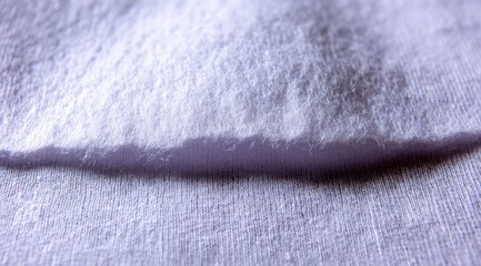 Close-up of folded white fabric layers