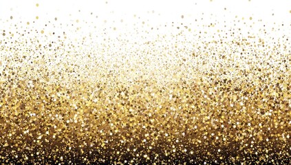 Gold glitter confetti gradient on white background (5)