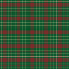 Plaid with twill weave repeat pattern in green and red.Checkered tartan gingham seamless pattern for Christmas, winter.Geometric graphic vector illustration background design for fabric and prints.