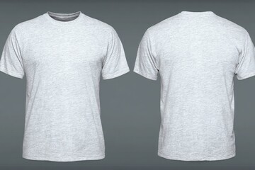 Gray t-shirt, front and back view