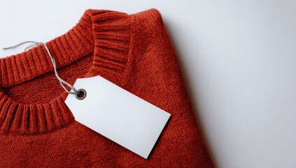 Orange sweater with tag