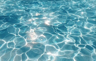 Obraz premium Sunlit, rippled water surface