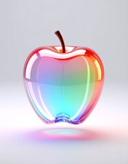 Obraz premium Colorful glass apple