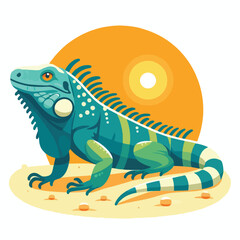 Obraz premium iguana lizard illustration