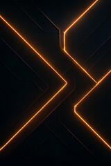 Abstract Glowing Lines on Dark Background in a Futuristic Design