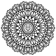 Zen Yoga Boho Mandala Flower Abstract Floral Spiritual Design