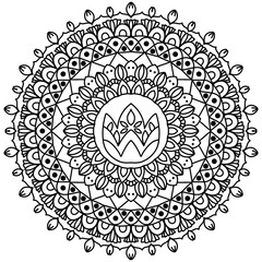 Zen Yoga Boho Mandala Flower Abstract Floral Spiritual Design