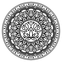 Zen Yoga Boho Mandala Flower Abstract Floral Spiritual Design