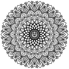 Zen Yoga Boho Mandala Flower Abstract Floral Spiritual Design