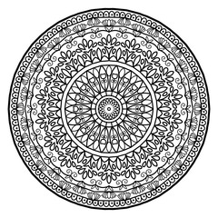 Indian Ethnic Round Mandala Art for Meditation illustration 