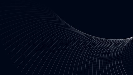 Simple abstract blue wavy trendy beautiful white curve background - Powered by Adobe