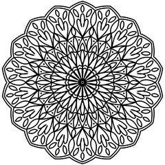 Indian Ethnic Round Mandala Art for Meditation illustration 
