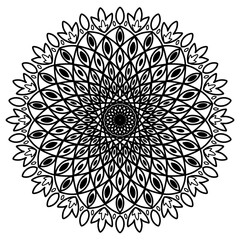 Indian Ethnic Round Mandala Art for Meditation illustration 