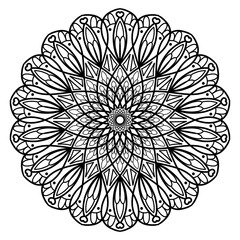 Indian Ethnic Round Mandala Art for Meditation illustration 