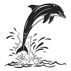 Naklejka premium silhouette of a dolphin