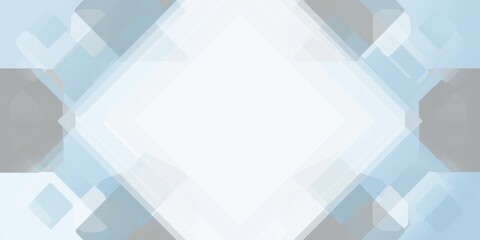 Abstract geometric design with light blue and gray shapes.  Intersecting translucent polygons create a diamond-patterned backdrop, with a central area of off-white