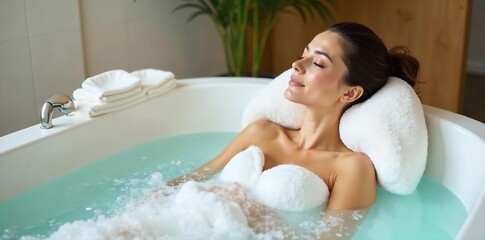 Luxurious bath pillows provide ultimate comfort and support during relaxing soaks Enjoy spa-like indulgence at home with these plush, waterproof pillows , waterproof, bath, cotton