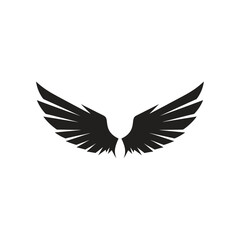 Obraz premium Elegant black wings silhouette design graphic image