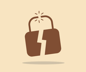 broken key icon concept design