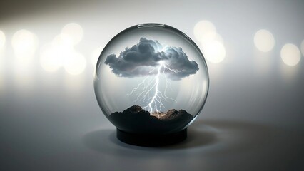 Stormy Weather in a Crystal Ball A Symbolic Image of Impending Change