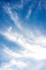 Wispy Cirrus Clouds Against a Bright Blue Sky