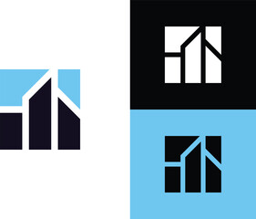 Modern Real Estate Cityscape Logo