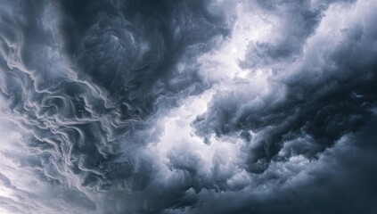 Dark, dramatic storm clouds filling the sky