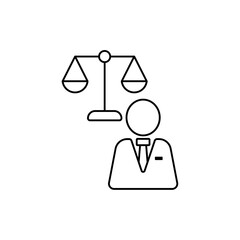 ethics icon outline editable stroke line drawing eps