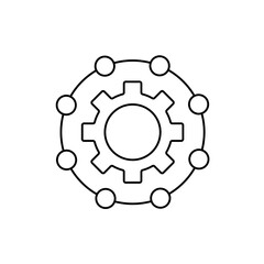 framework icon outline editable stroke line drawing eps