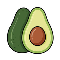 illustration of avocado