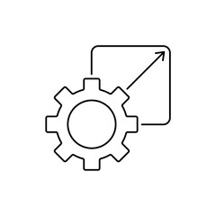 scalability icon outline editable stroke line drawing eps