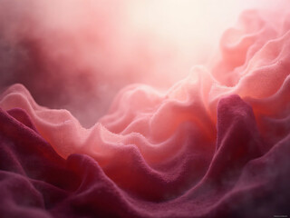 "Soft abstract background inspired by velvet fabric in misty gradients. Rich burgundy, blush rose, and soft ivory blending with a silky depth effect."