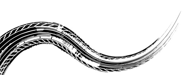 grunge tire track print marks background. eps 10