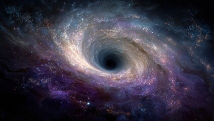 Spiral galaxy with a central black hole