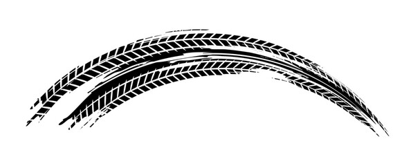 grunge tire track print marks background. eps 10