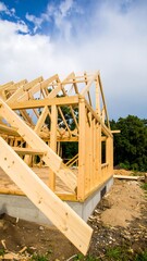 House framing under construction