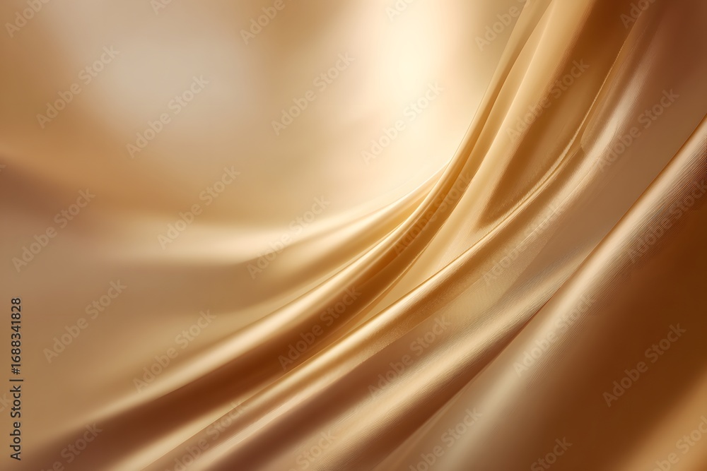 Aufkleber abstract background with golden waves, soft light and shadow, blurred edges, creating an elegant and