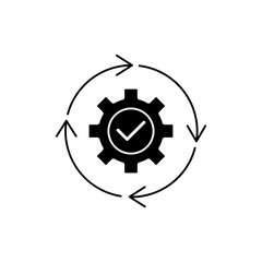 procedure icon outline editable stroke line drawing eps