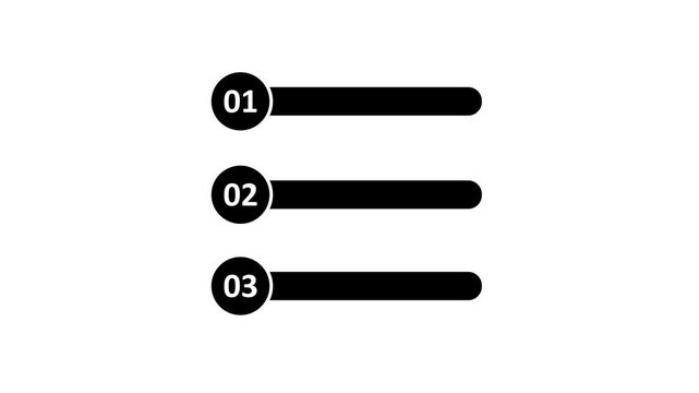 Quiz animation on black background, question answers template, test and quiz concept, quiz game.