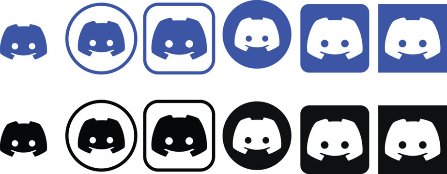 discord group icon.  Instant messaging social platform. discord logo icon.  join servers where communities gather. 
