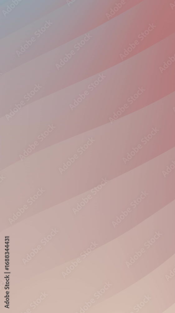 Poster subtle gradient waves with soft coral and blue hues in a continuous motion