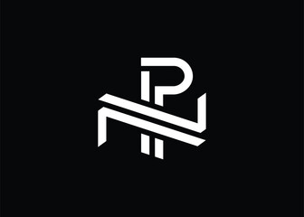 Modern Intertwined NP Monogram Logo