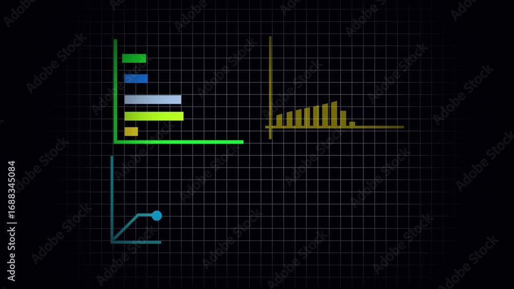 Poster abstract digital interface neon lines grid animation technology loop broadcast. neon lines grid anim