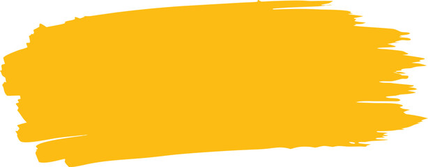 Bright Orange Paint Stroke on Transparent Background