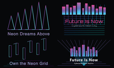 Cyberpunk Neon Retro Futuristic City Background