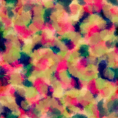Bright multicolor geometric spots of wild animal, leopard, jaguar skin Camouflage Tropical trend Abstract blurred painted background