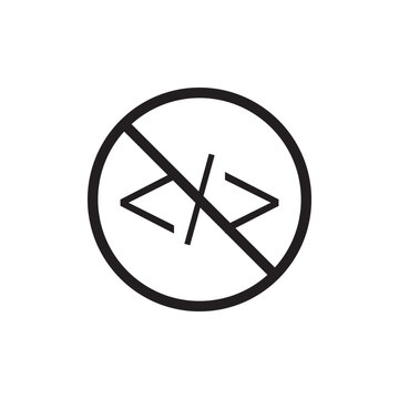 No code icon. illustration vector