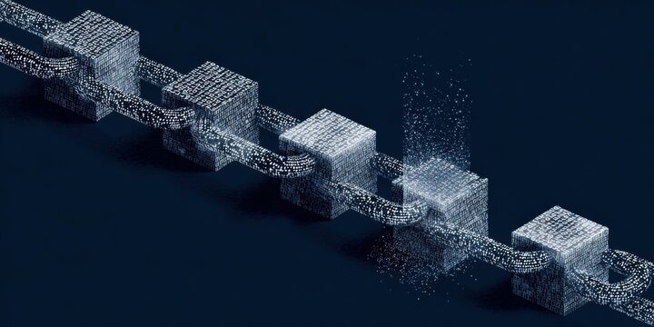 Chain of cubes, data dispersing