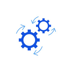 process icon outline editable stroke line drawing eps
