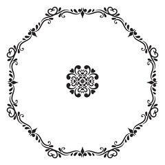 illustration art hand drawn engraving simple frame for copy space tatoo and gift card design